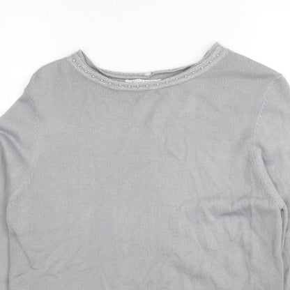 Womens UK Size L Anna Rose Grey Pullover Jumper