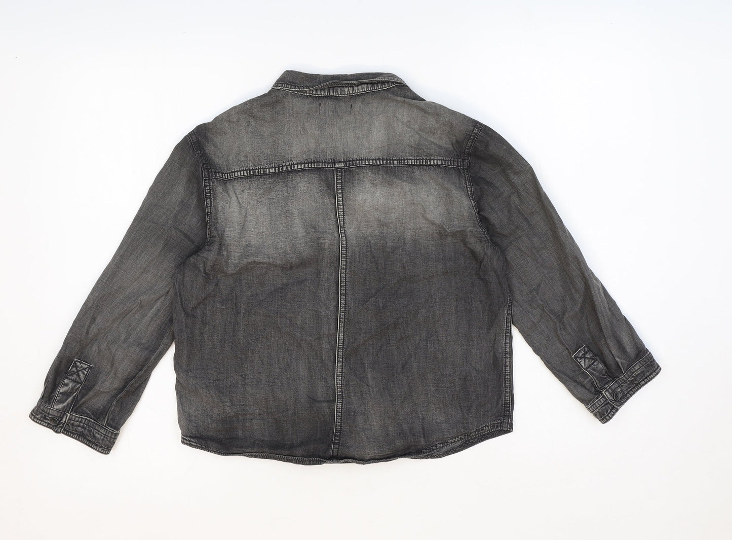 Womens UK Size S BDG Grey Basic Button-Up