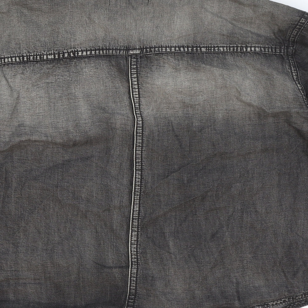 Womens UK Size S BDG Grey Basic Button-Up