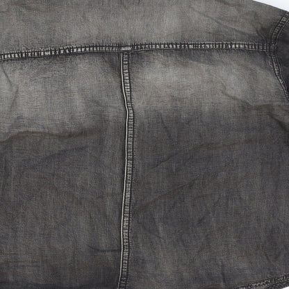 Womens UK Size S BDG Grey Basic Button-Up