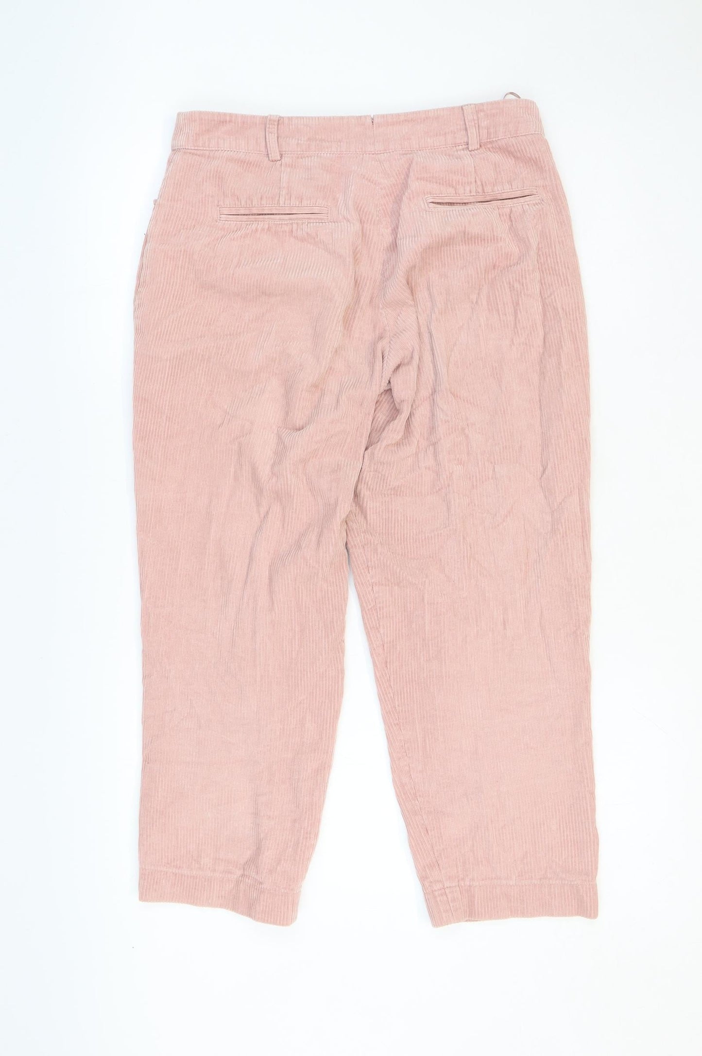 Great Plains Womens Pink Cotton Trousers Size 8 Regular Zip