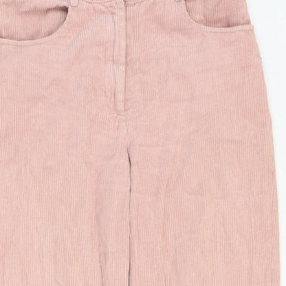 Great Plains Womens Pink Cotton Trousers Size 8 Regular Zip