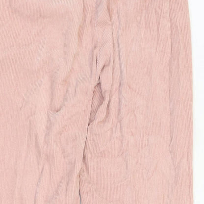 Great Plains Womens Pink Cotton Trousers Size 8 Regular Zip
