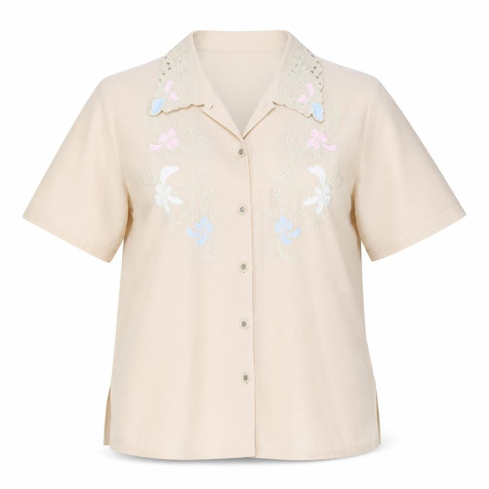 Womens UK Size 12 Clothes Contact Ivory Basic Button-Up