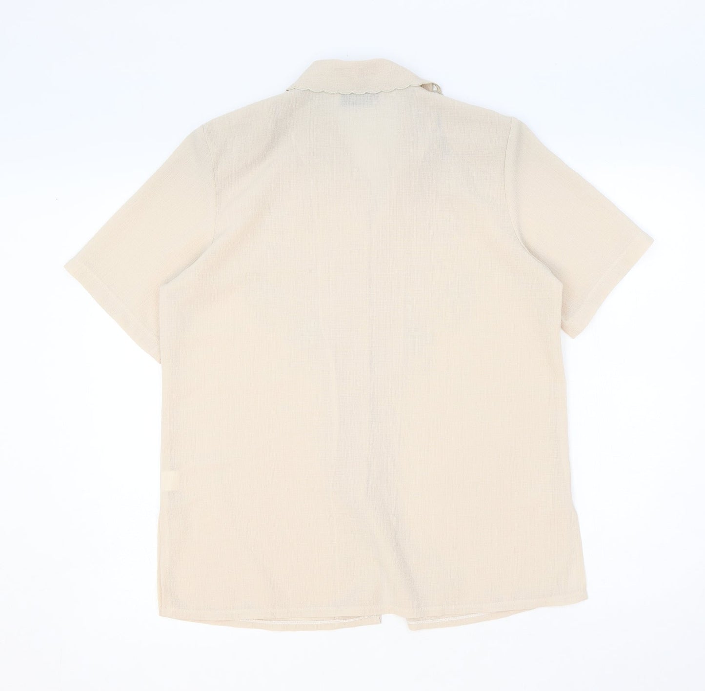 Womens UK Size 12 Clothes Contact Ivory Basic Button-Up