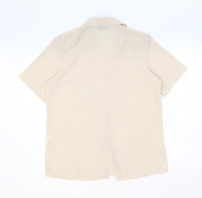 Womens UK Size 12 Clothes Contact Ivory Basic Button-Up
