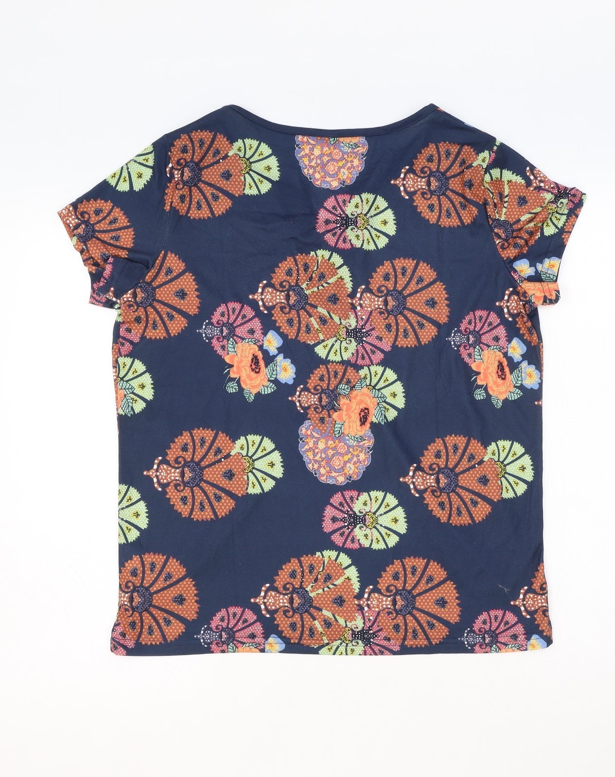Womens UK Size M Preworn Multicoloured Basic T-Shirt