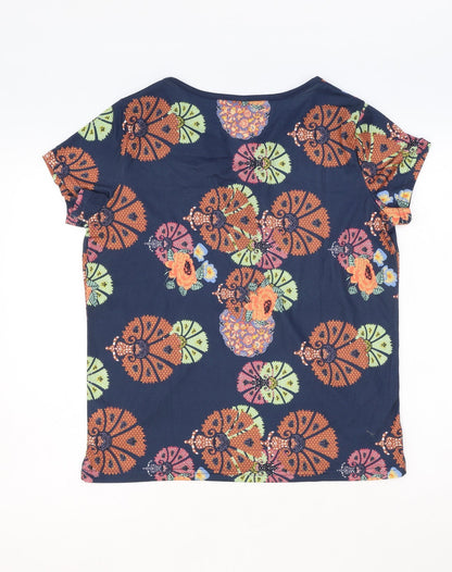 Womens UK Size M Preworn Multicoloured Basic T-Shirt
