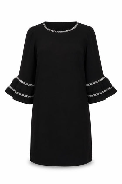 Max Studio Womens Black Viscose Shift Size M Round Neck Pullover