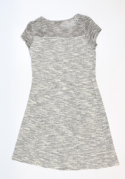 Cream Womens Ivory Viscose A-Line Size L V-Neck Pullover