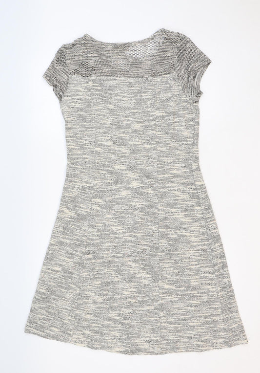 Cream Womens Ivory Viscose A-Line Size L V-Neck Pullover