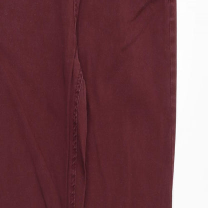 Denim & Co. Womens Red Cotton Skinny Jeans Size 12 Regular Zip