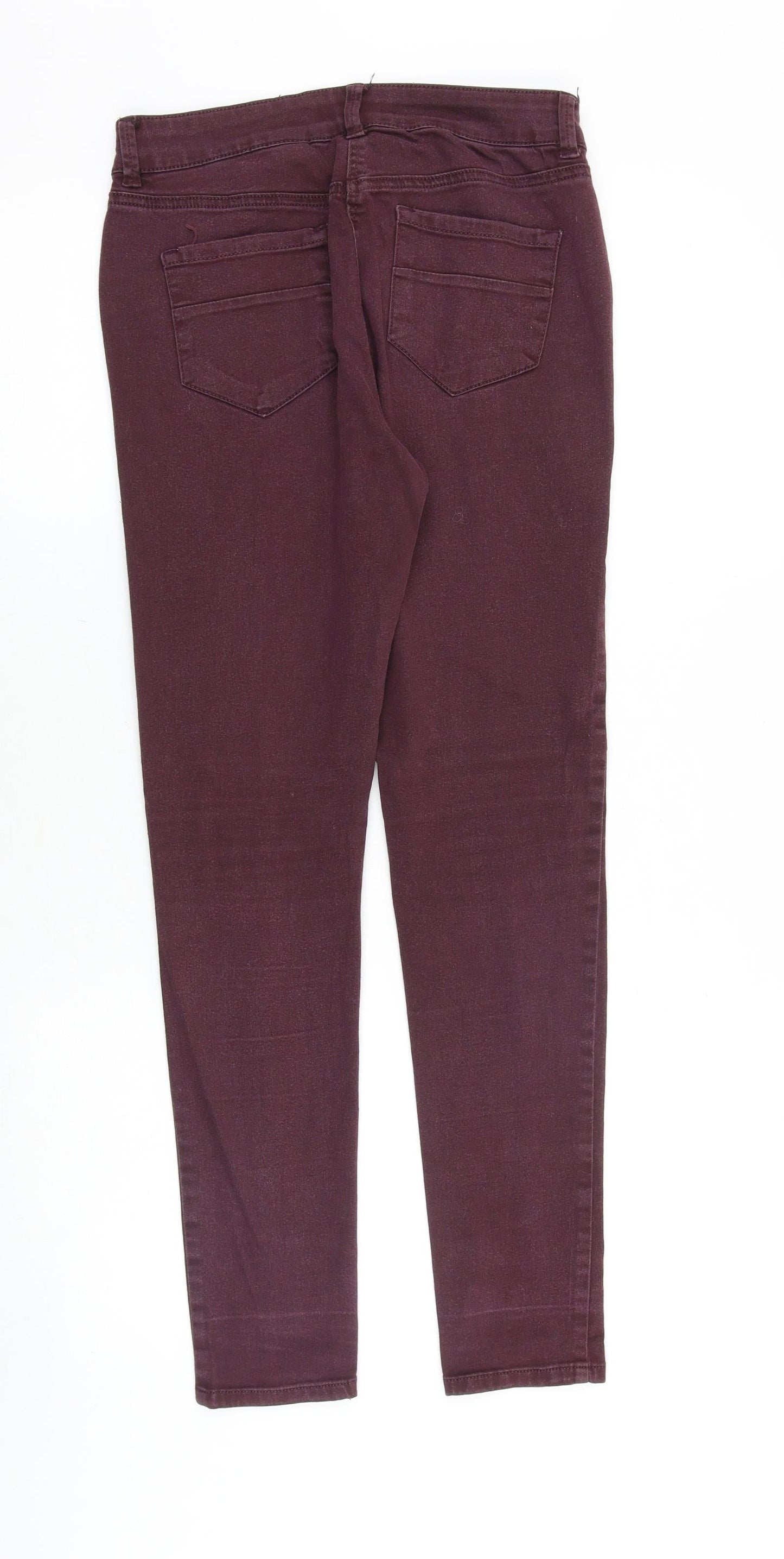 NEXT Womens Purple Cotton Skinny Jeans Size 6 Slim Zip
