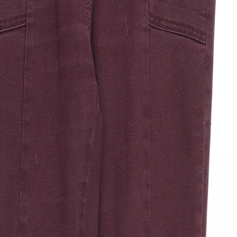 NEXT Womens Purple Cotton Skinny Jeans Size 6 Slim Zip