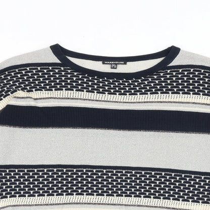 Womens UK Size 6 Warehouse Blue Pullover Jumper