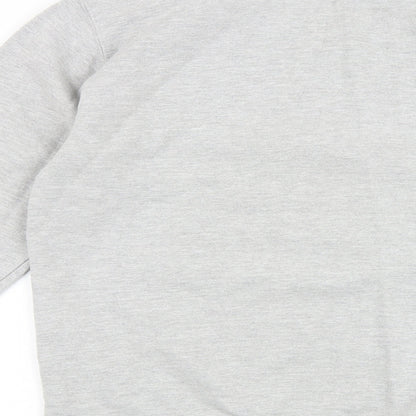 London Knitwear Mens Grey Cotton Pullover Sweatshirt Size S - Ho Ho Homie, Santa