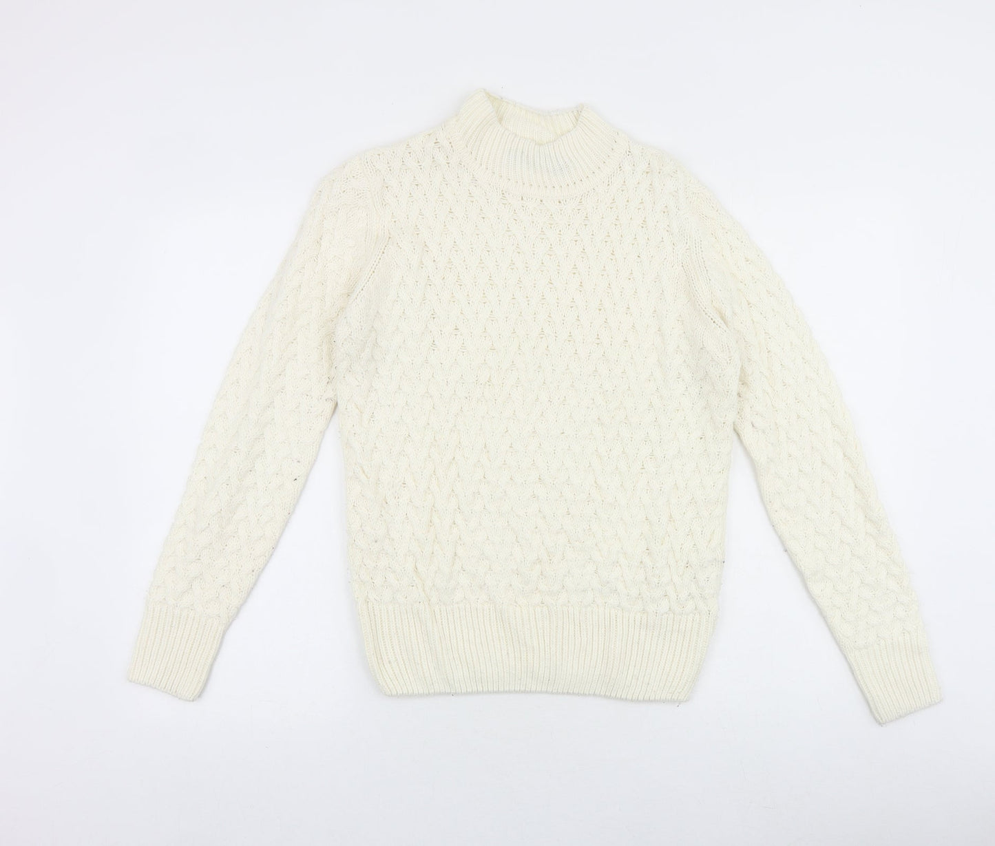 Womens UK Size S QED London White Pullover Jumper