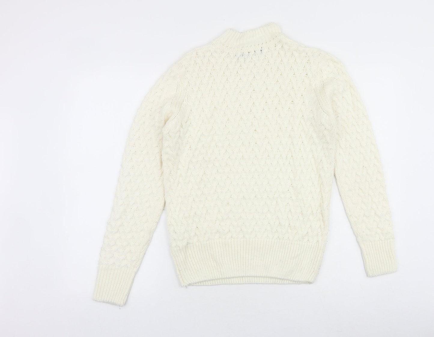 Womens UK Size S QED London White Pullover Jumper