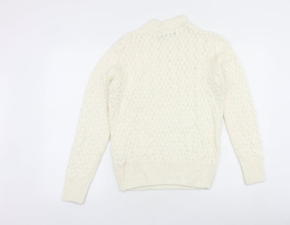 Womens UK Size S QED London White Pullover Jumper