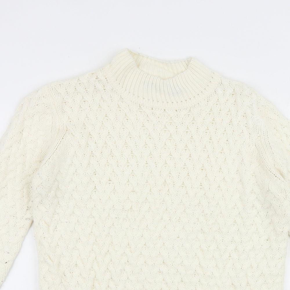 Womens UK Size S QED London White Pullover Jumper