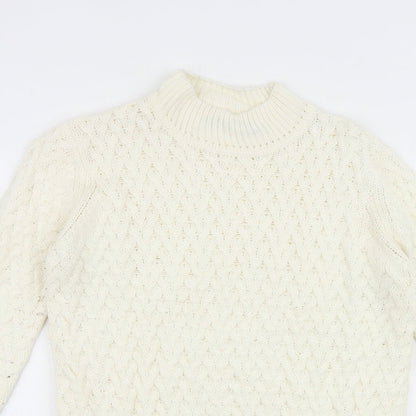 Womens UK Size S QED London White Pullover Jumper