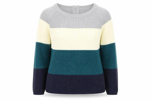 Womens UK Size 12 Intuition Multicoloured Pullover Jumper