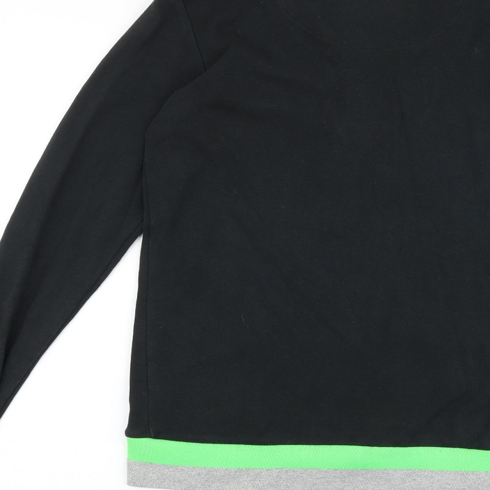 Blue Inc Mens Black Round Neck Cotton Cardigan Jumper Size XS Long Sleeve