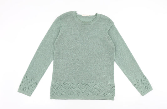 Womens UK Size S Bonmarché Green Pullover Jumper