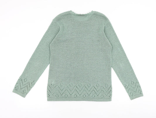 Womens UK Size S Bonmarché Green Pullover Jumper
