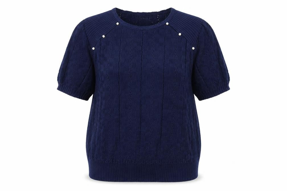 Womens UK Size 18 Fashion Extra Blue Pullover Jumper