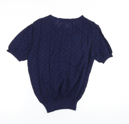 Womens UK Size 18 Fashion Extra Blue Pullover Jumper
