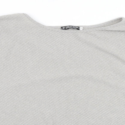 My Dress Room Womens Grey Round Neck Viscose Pullover Jumper Size XL