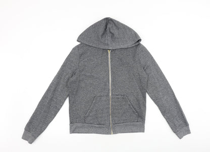 Sparkle & Fade Womens Grey Cotton Full Zip Hoodie Size S Zip