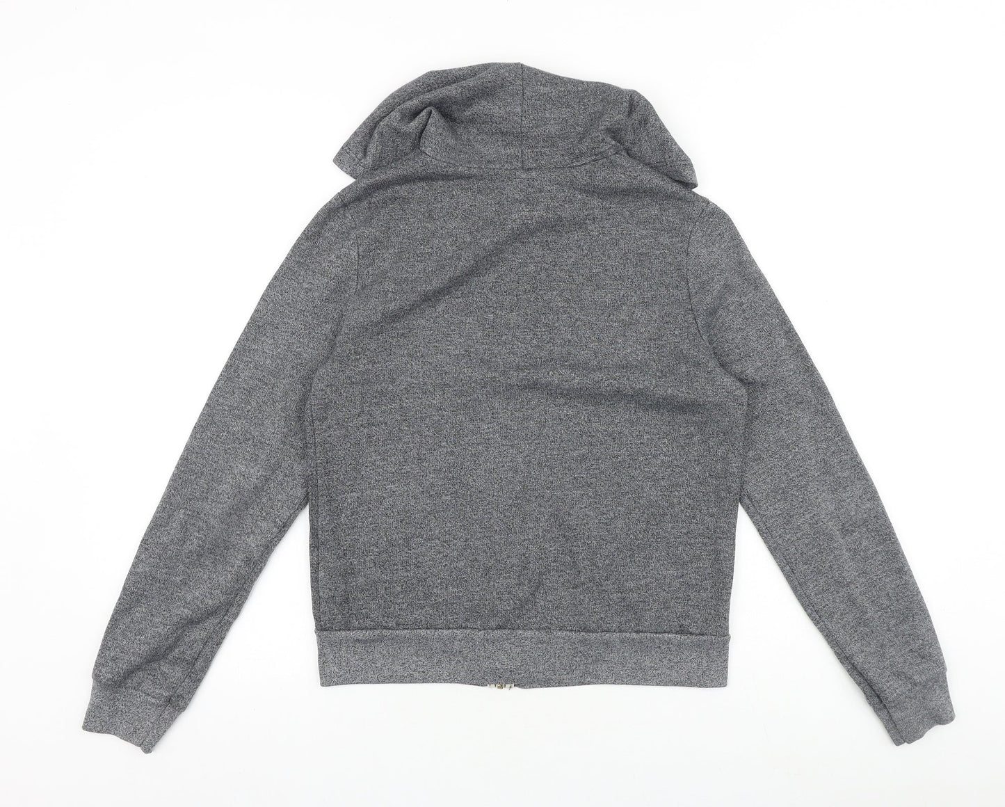 Sparkle & Fade Womens Grey Cotton Full Zip Hoodie Size S Zip