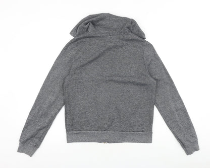 Sparkle & Fade Womens Grey Cotton Full Zip Hoodie Size S Zip