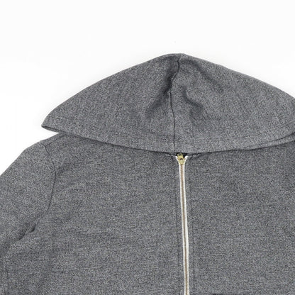 Sparkle & Fade Womens Grey Cotton Full Zip Hoodie Size S Zip