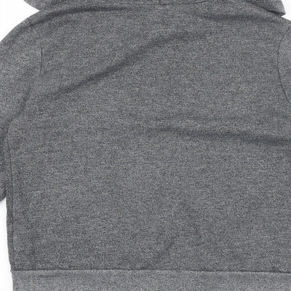 Sparkle & Fade Womens Grey Cotton Full Zip Hoodie Size S Zip