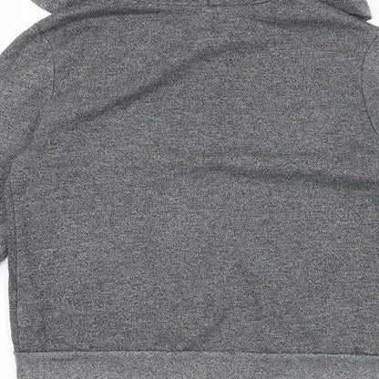 Sparkle & Fade Womens Grey Cotton Full Zip Hoodie Size S Zip