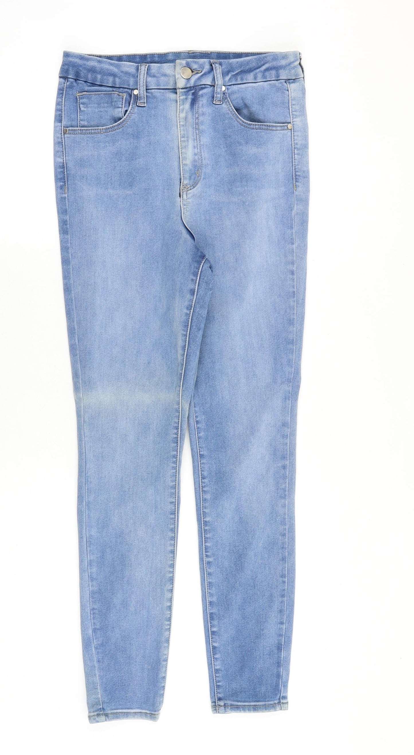ASOS Womens Blue Cotton Skinny Jeans Size 30 in Slim Zip