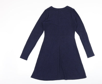 Gap Womens Blue Viscose Trapeze & Swing Size XS Round Neck Pullover