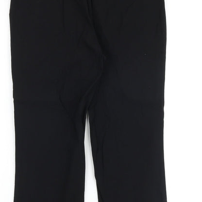 Papaya Womens Black Polyester Trousers Size 14 Regular Zip