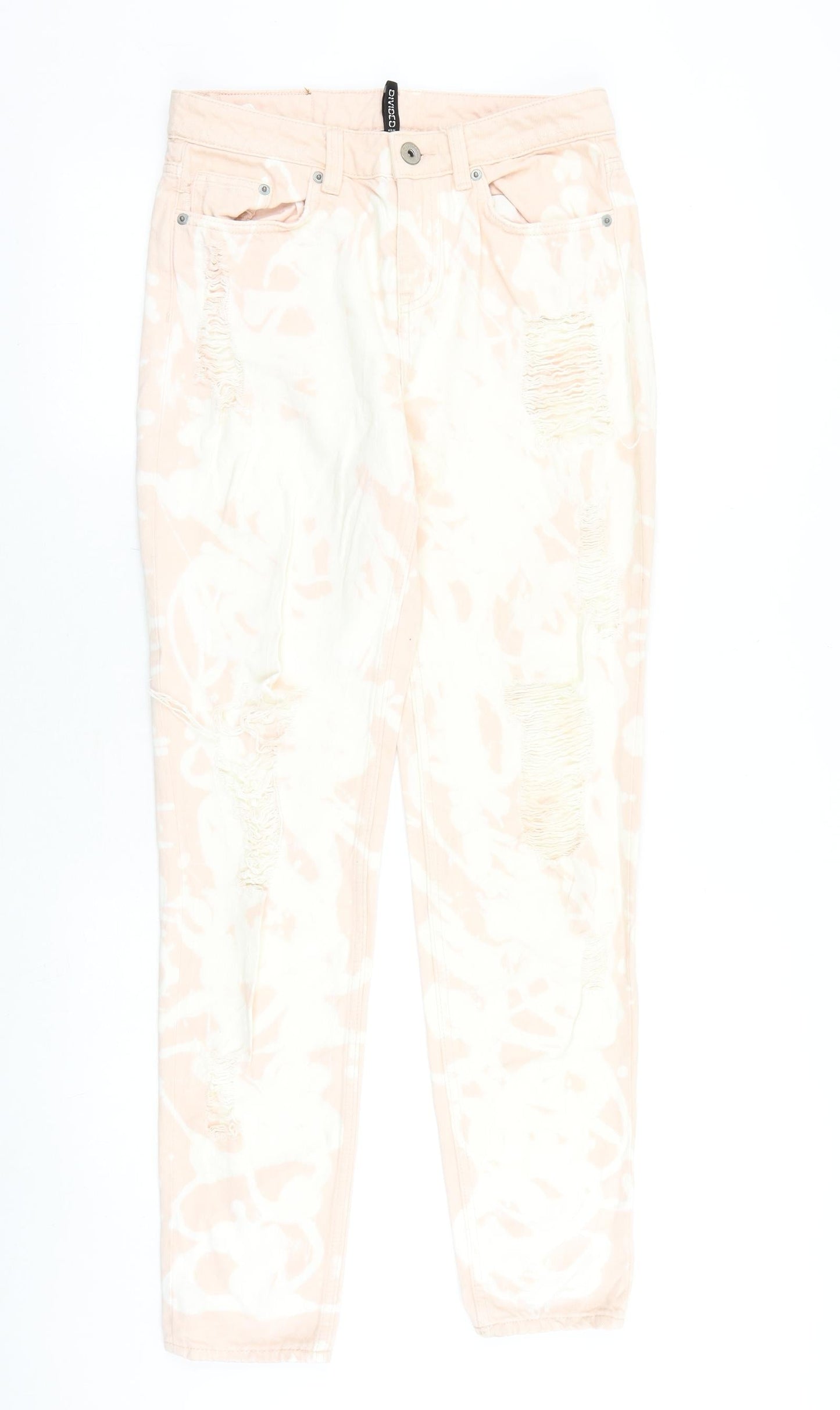 Womens UK Size 6 H&M Regular Fit Skinny Pink Jeans