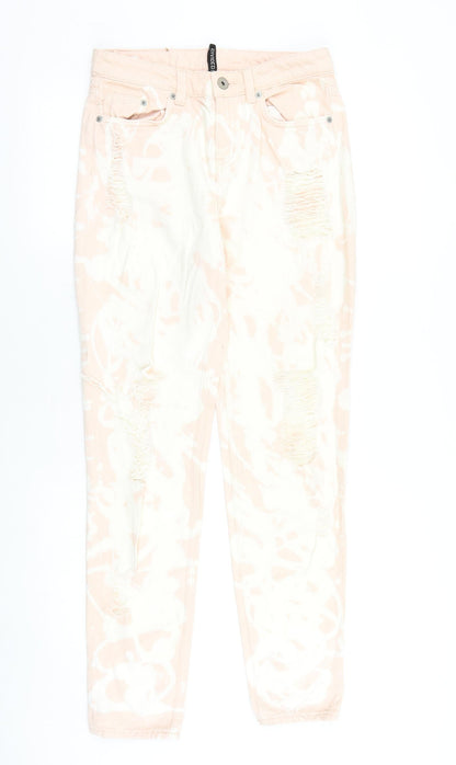 Womens UK Size 6 H&M Regular Fit Skinny Pink Jeans