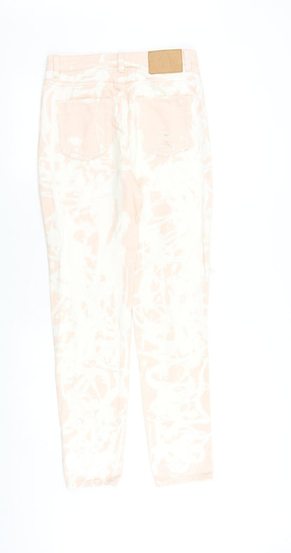 Womens UK Size 6 H&M Regular Fit Skinny Pink Jeans