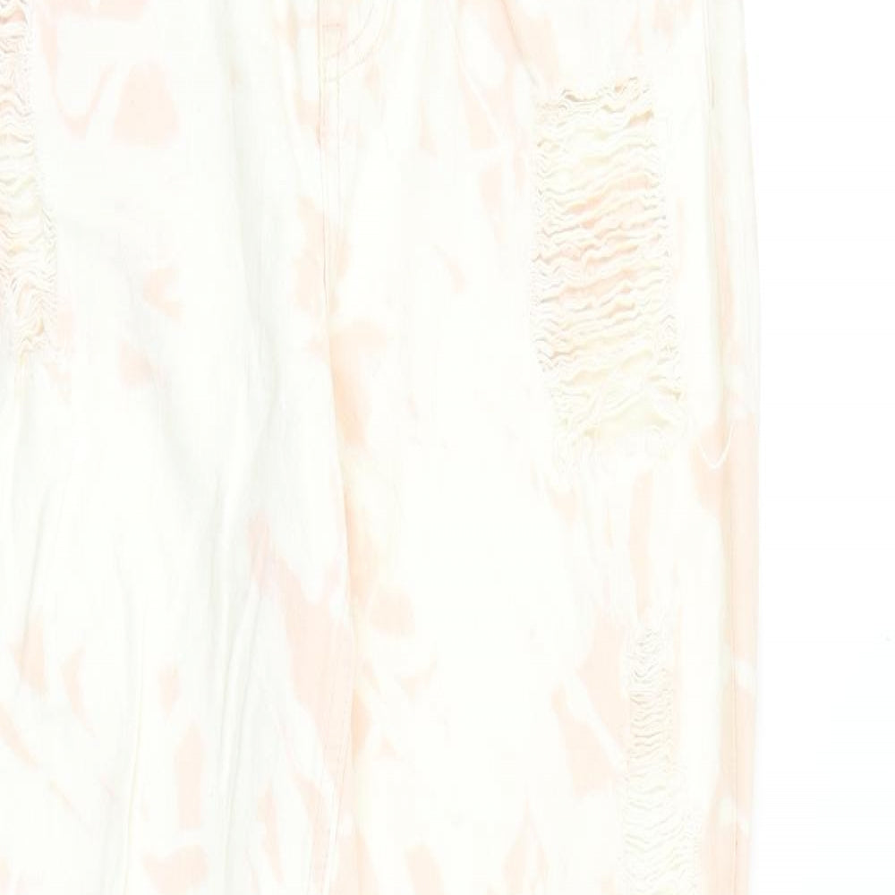 Womens UK Size 6 H&M Regular Fit Skinny Pink Jeans