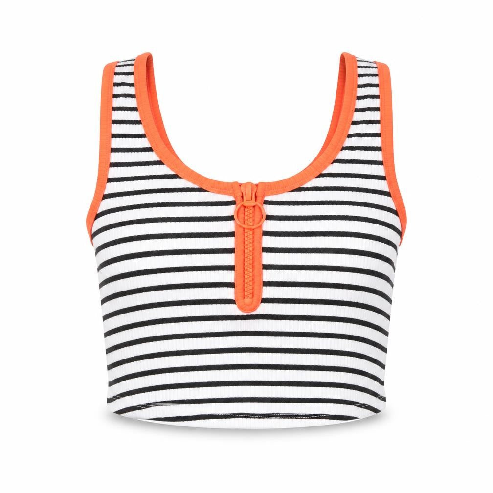 Womens UK Size S Primark White Cropped Tank