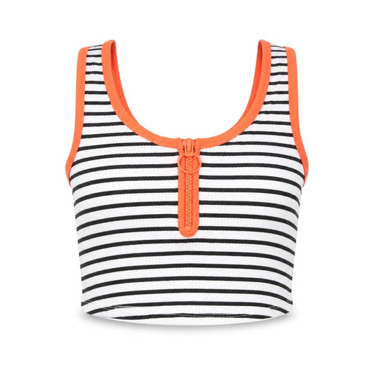 Womens UK Size S Primark White Cropped Tank