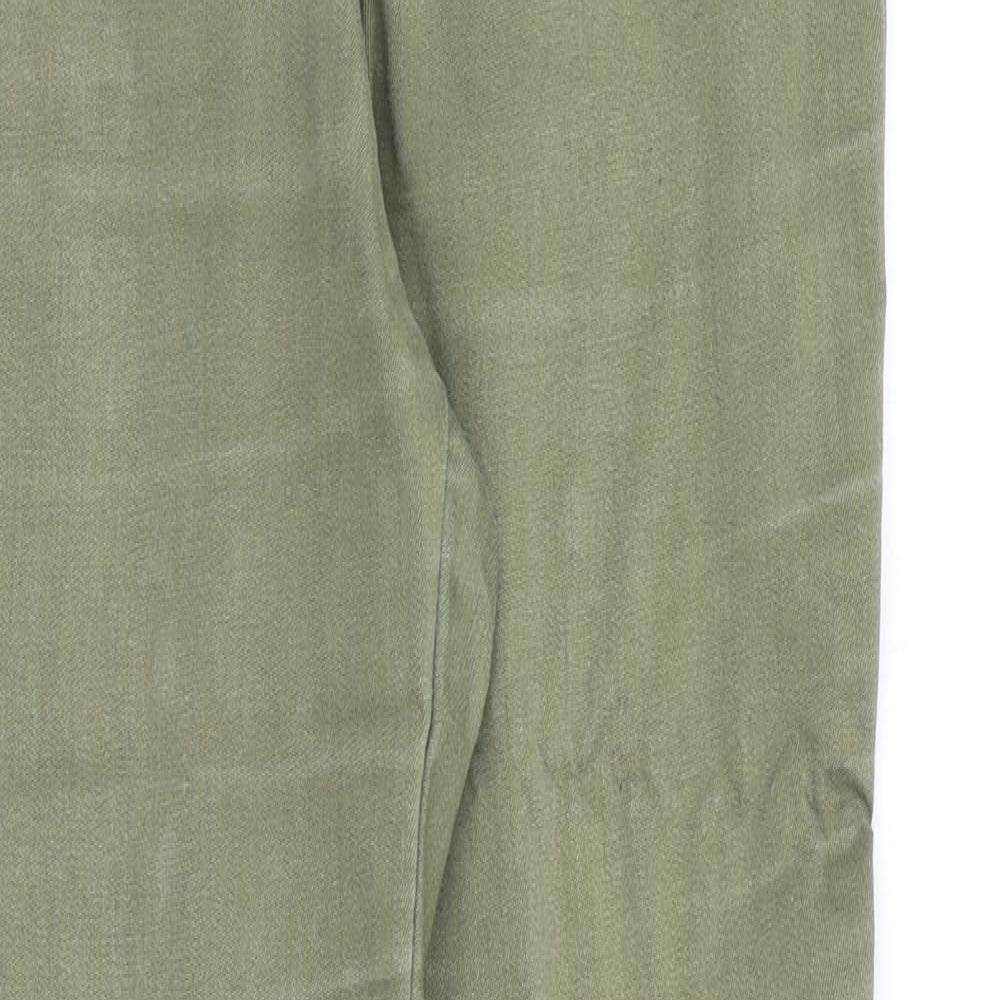 F&F Womens Green Cotton Skinny Jeans Size 26 in Slim Zip
