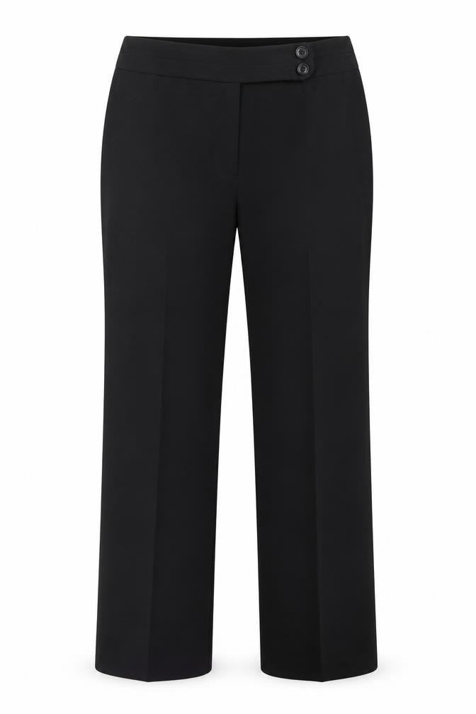 Womens UK Size 32 in George Regular Fit Dress Pants Black Trousers