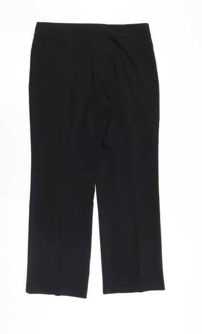 George Womens Black Polyester Dress Pants Trousers Size 32 in Regular Zip